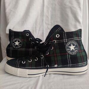 Converse Chuck Taylor All Star Green Tartan plaid high-top